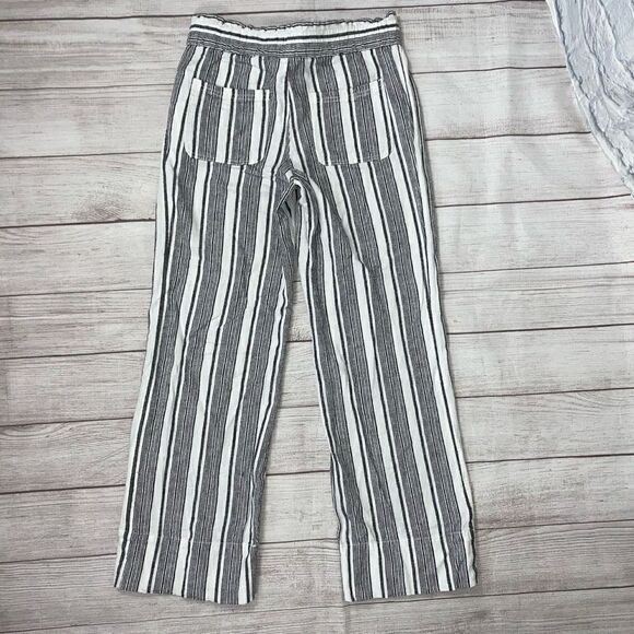 Jolt paper bag striped high waist pants w/tie belt & front pockets sz M women - Picture 4 of 9